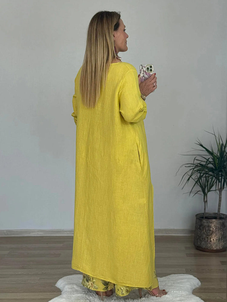 Ulina - Ensemble Décontracté avec Top Irrégulier et Pantalon à Jambes Larges – Image 9