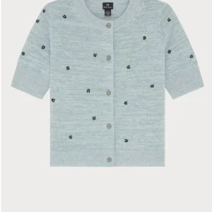 Paul smith | Cardigan à manches courtes avec broderies - Gris