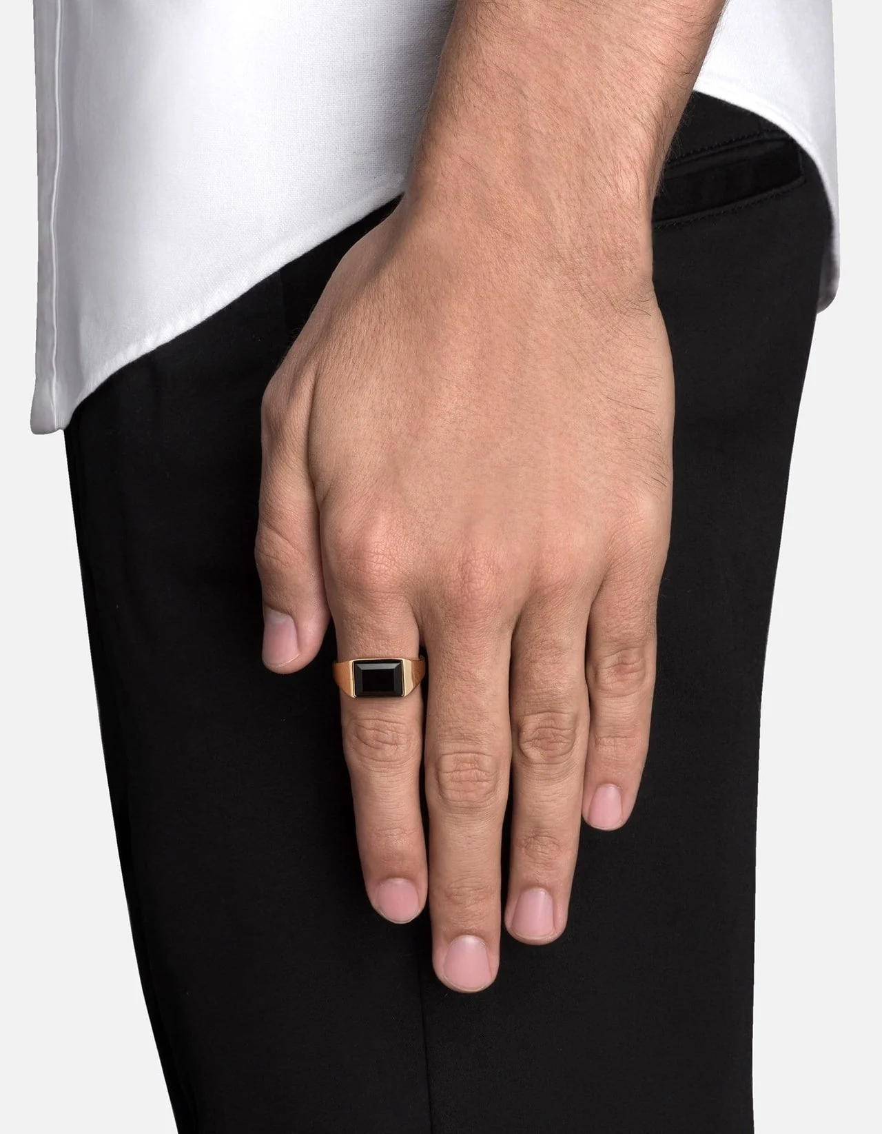 Miansai - Bague Lennox Or 14k/ Noir Onyx – Image 4