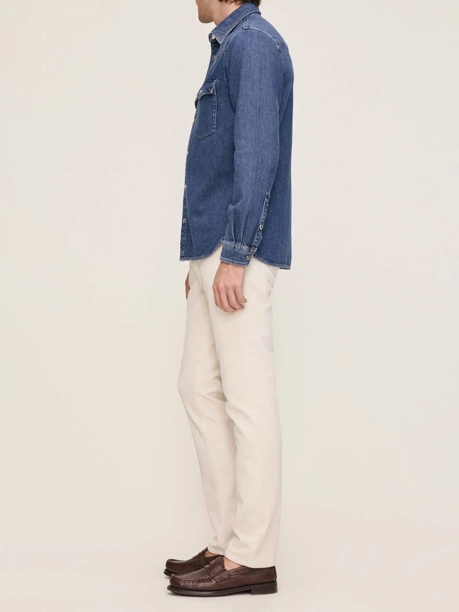 DL1961 | Pantalon slim velours côtelé "Nick" - Blé – Image 3
