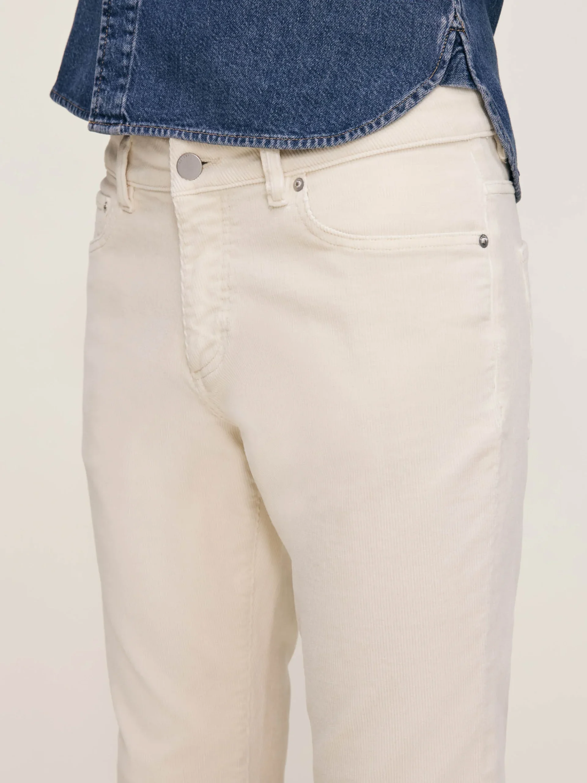 DL1961 | Pantalon slim velours côtelé "Nick" - Blé – Image 5