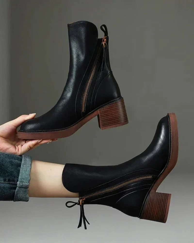 Helara - Bottes en Cuir Noires Élégantes et Confortables – Image 3