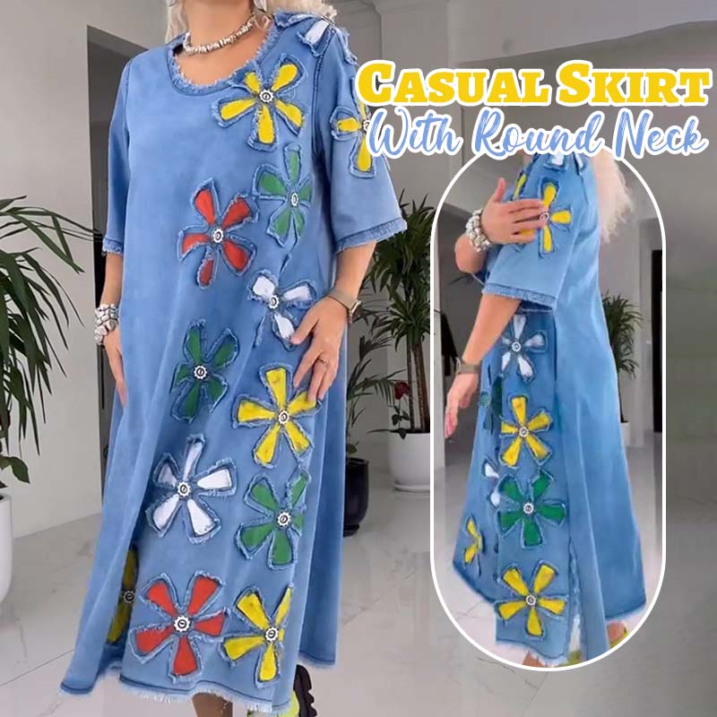 Kalena - Robe décontractée avec col rond – Image 9