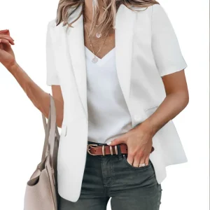 Sabella - Blazer Moderne à Manches Courtes