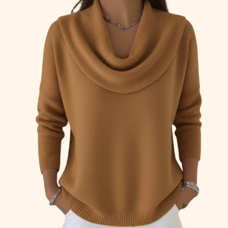 Elarina - Pull à Col Drapé pour Femme – Image 3