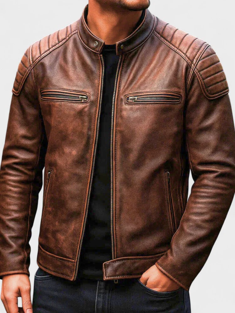 Xavier - Blouson Vintage en Cuir Homme – Image 4