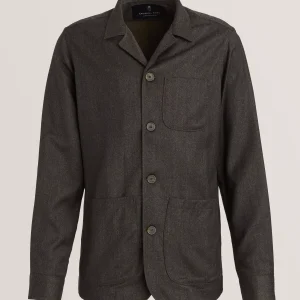 Emanuel Berg | Surchemise en flanelle de laine - marron