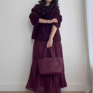 Mirjam - Ensemble Pull Oversize et Jupe en Mélange de Mohair