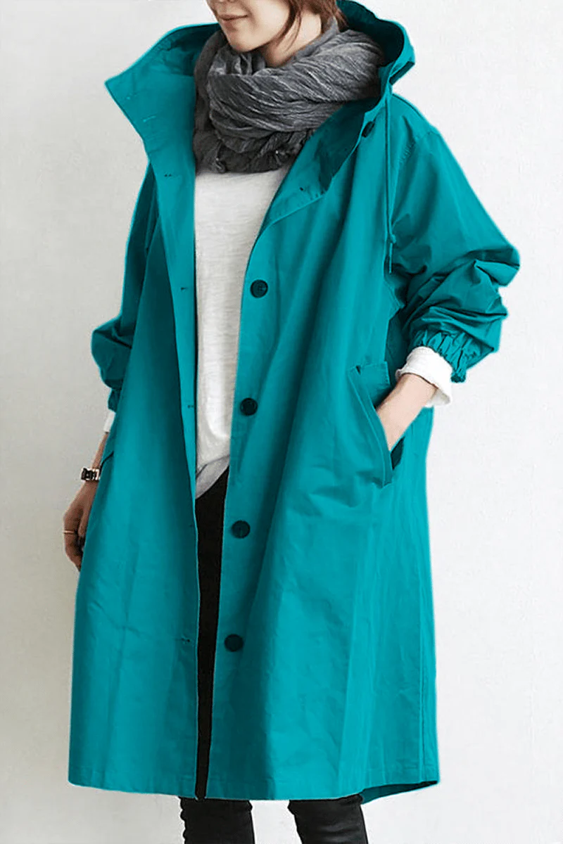 Henriette - Cardigan long femme élégant à col et poches – Image 6