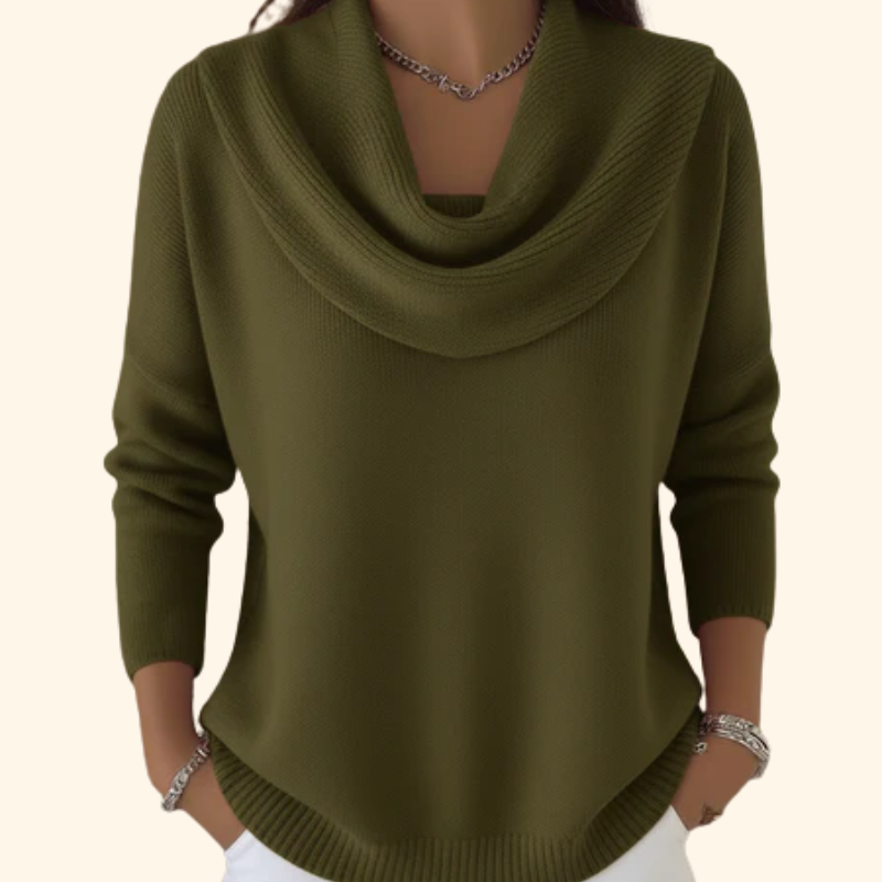 Elarina - Pull à Col Drapé pour Femme – Image 4