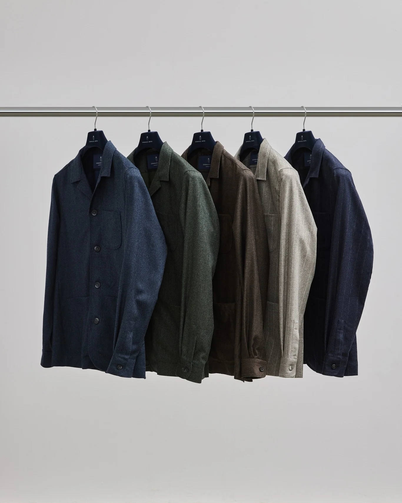 Emanuel Berg | Surchemise en flanelle de laine - marron – Image 3