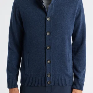 Emanuel Berg | Cardigan en laine mérinos et cachemire - Bleu