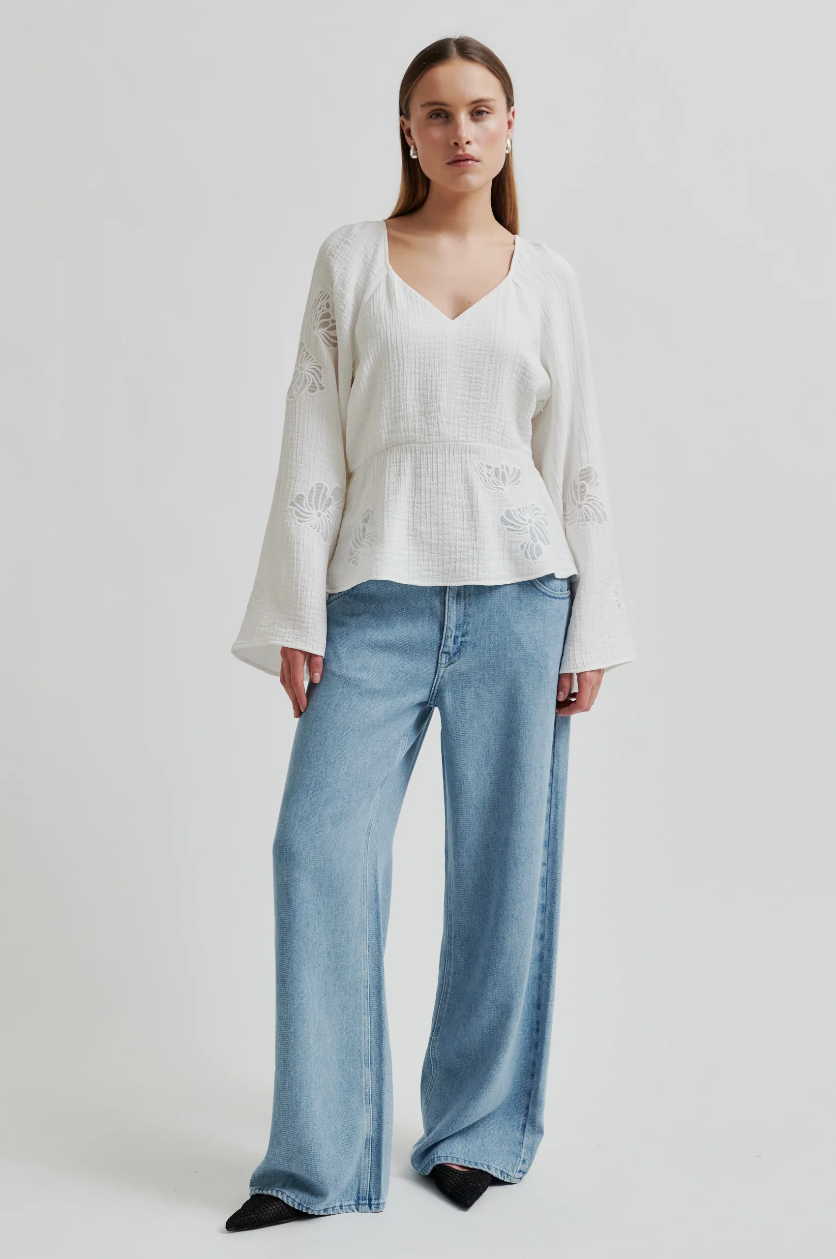 Second Female | Le denim drapé Irvine en lyocell - Bleu clair – Image 4