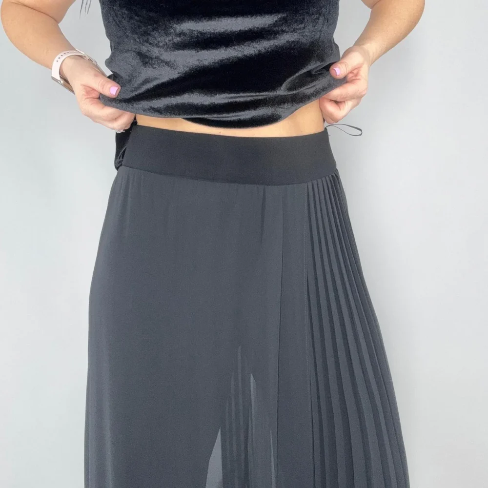 Helissavine - Pantalon Type Culotte Avec Couches Transparentes Et Plis – Image 4