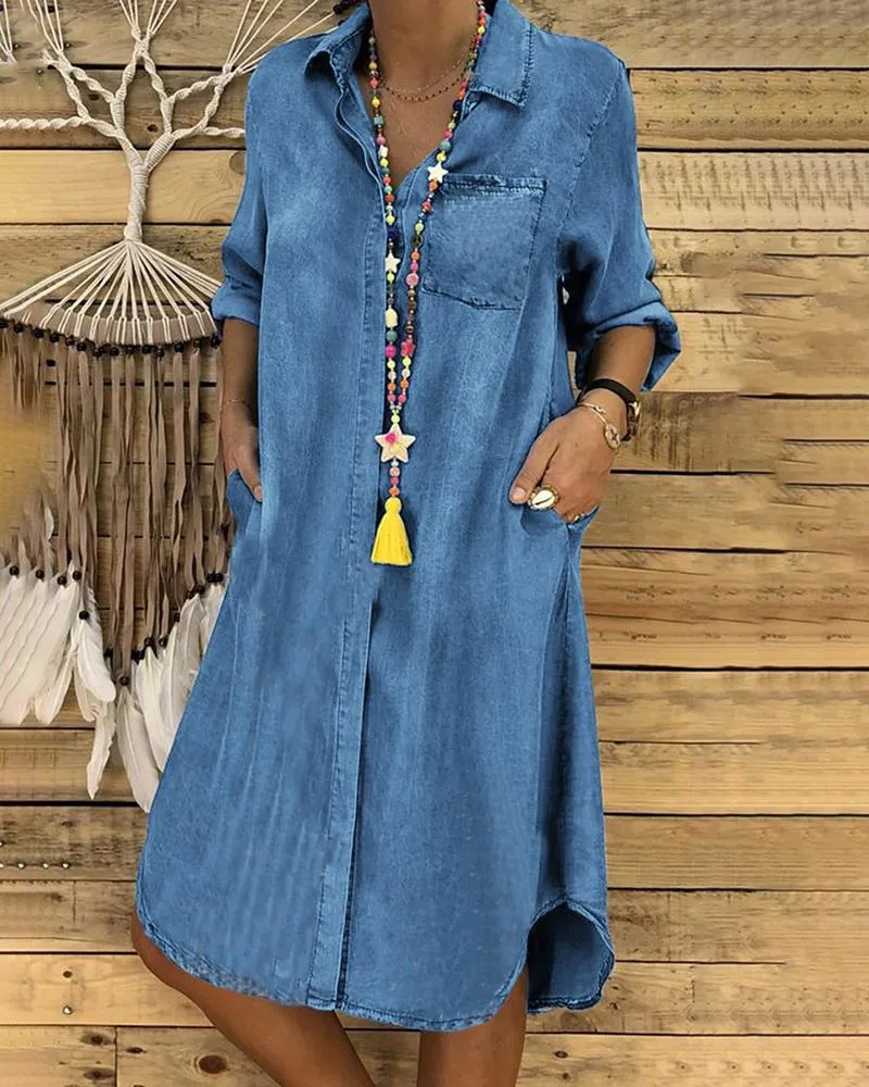 Eleora - Robe Longue Vintage en Jean – Image 2