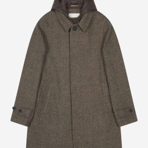 AT.P.CO | Manteau ''Martinez'' chevrons capuche amovible - Marron