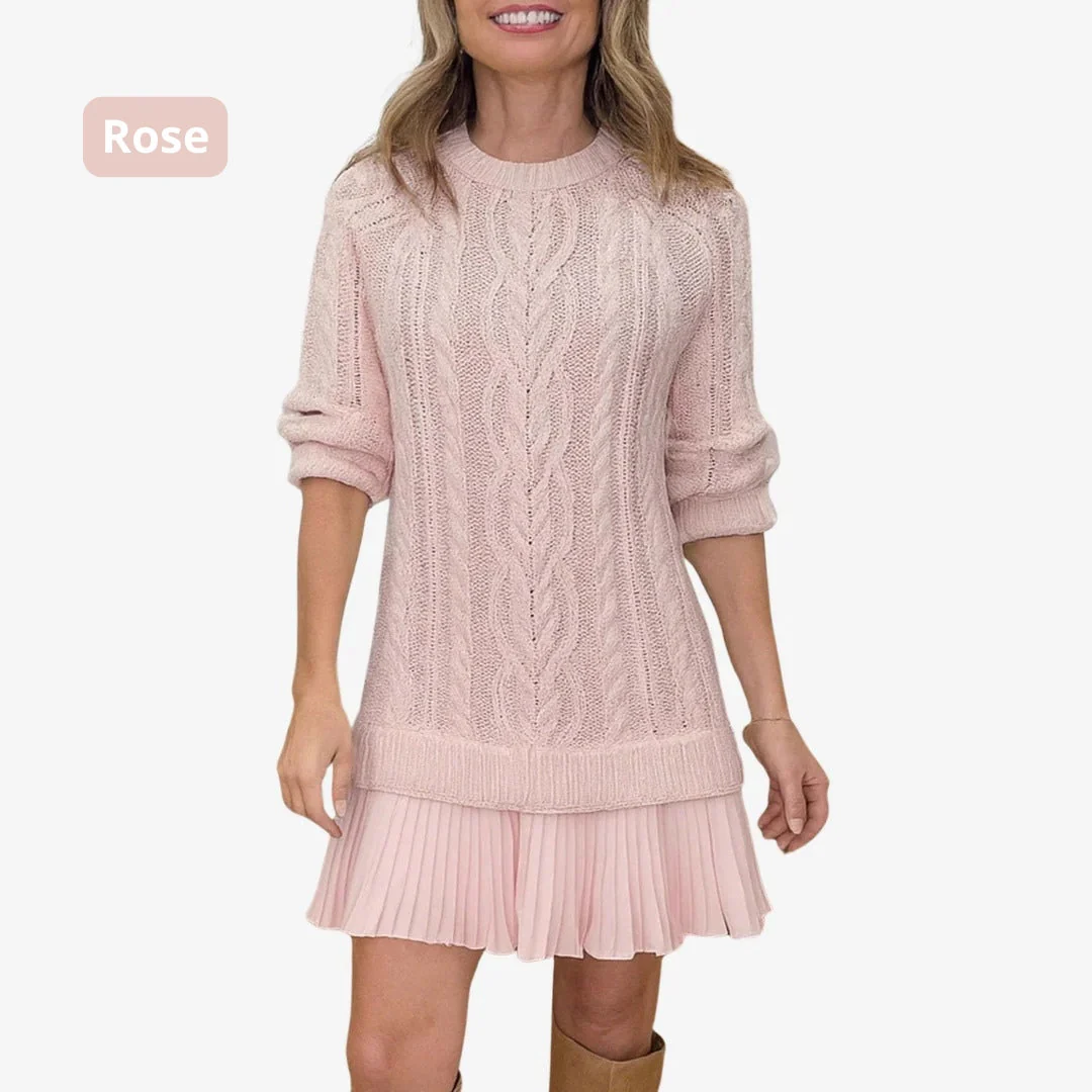 Marivessa - Robe Pull Torsadée Chaude et Élégante pour l’Hiver – Image 5
