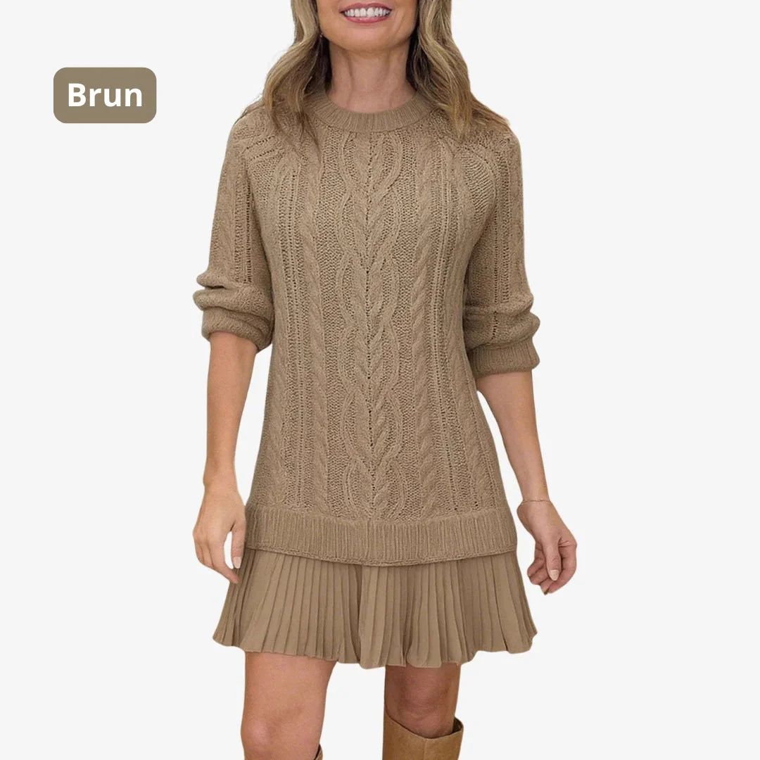 Marivessa - Robe Pull Torsadée Chaude et Élégante pour l’Hiver – Image 6