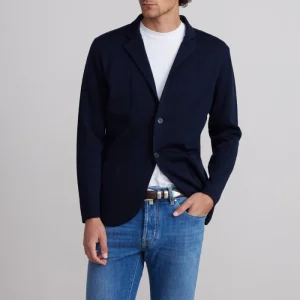 Emanuel Berg | Gilet en laine mérinos Premium - Marine clair