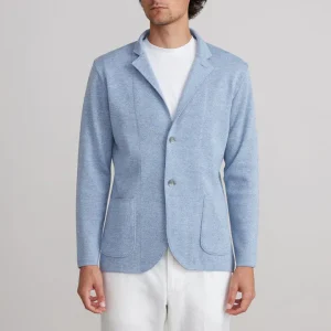 Emanuel Berg | Gilet en laine mérinos Premium - Bleu clair