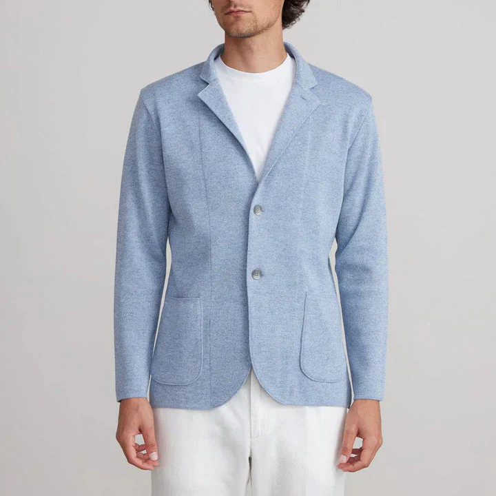 Emanuel Berg | Gilet en laine mérinos Premium - Bleu clair