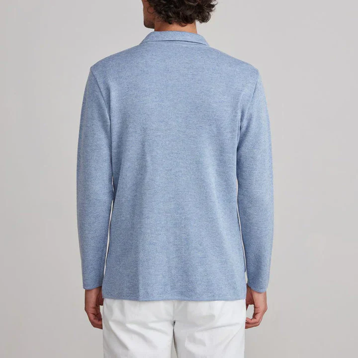 Emanuel Berg | Gilet en laine mérinos Premium - Bleu clair – Image 3