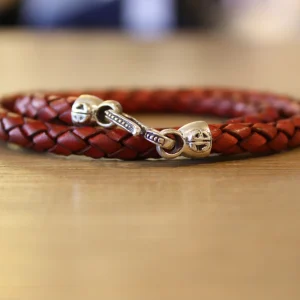 Bloodstone Jewels | Bracelet double en rouge