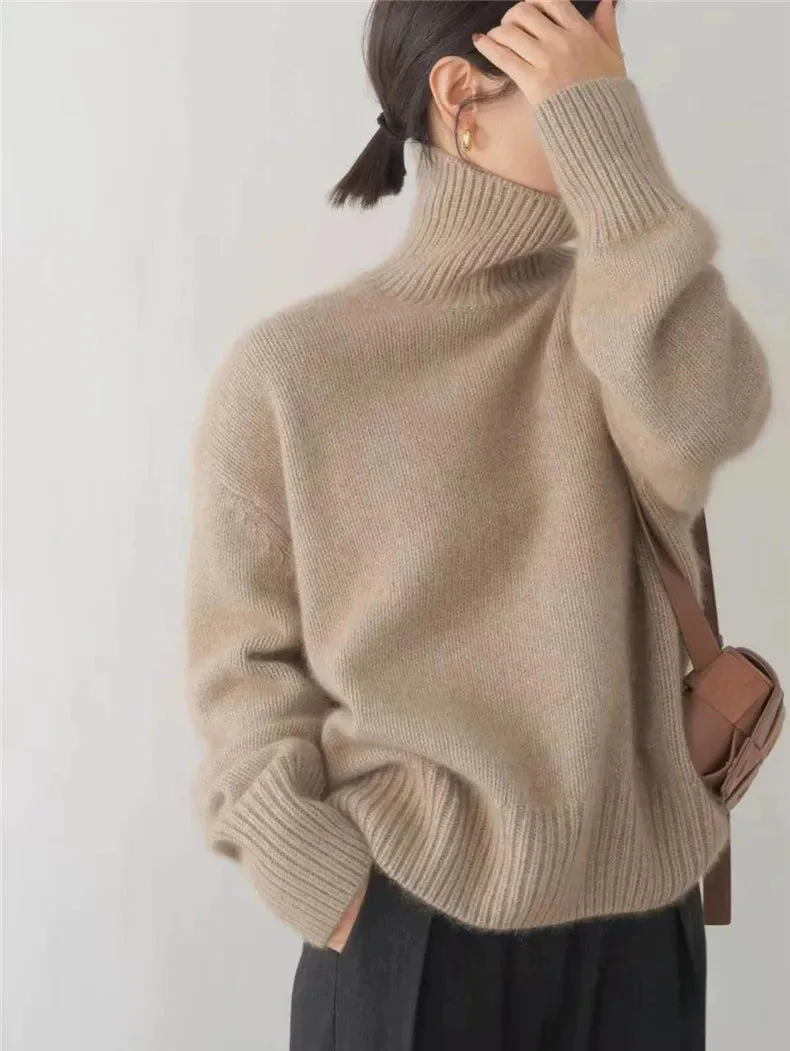 Karine - Pull à col roulé confortable et doux en maille – Image 7