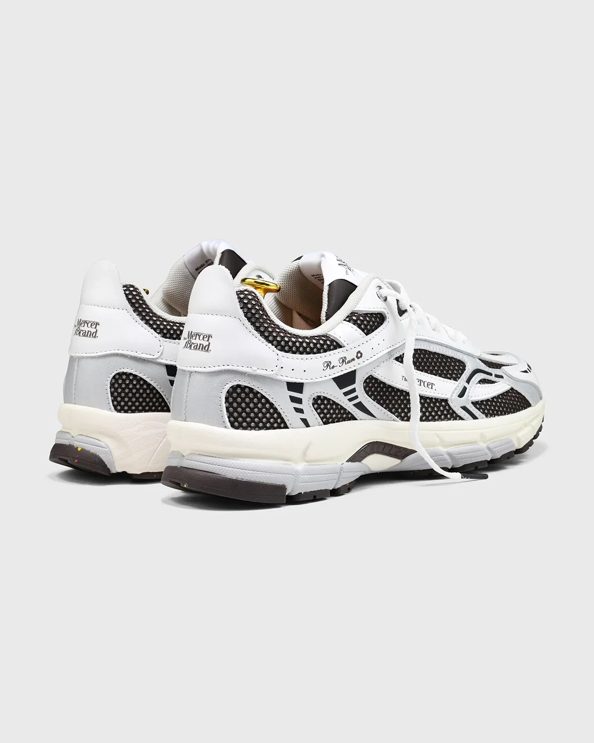 The Mercer | Les baskets ''The Re-Run White Silver'' - Marron / Blanc – Image 4