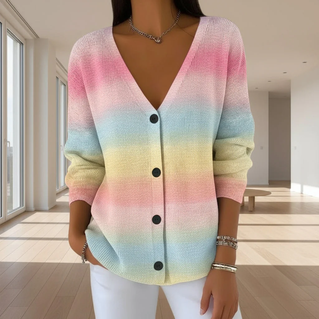 Eliavelle - Pull Hiver Doux avec Col en V Élégant – Image 2