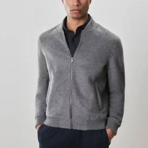 Robert Barakett | Veste à col baseball "Jake" - Gris clair