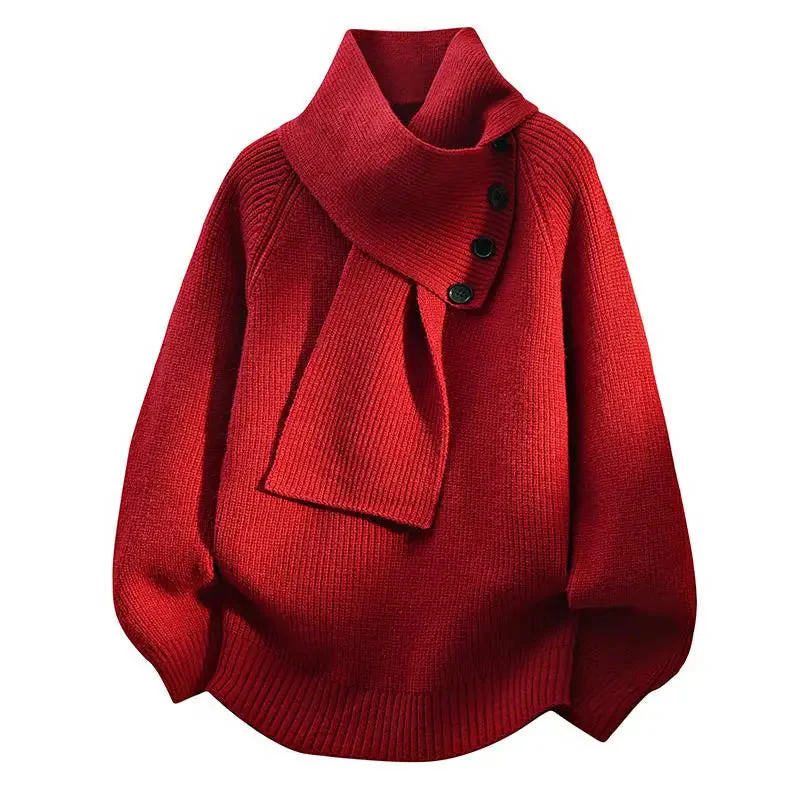 Selvarina - Pull Élégant à Col Écharpe – Image 4