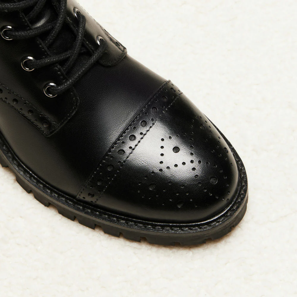 Bottines à lacets Nina - Noir – Image 4