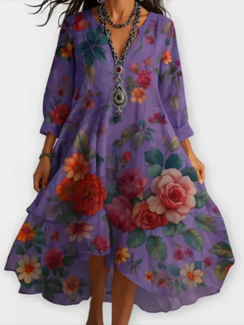 Ravina - Robe Fleurie Vintage Élégante et Légère – Image 6
