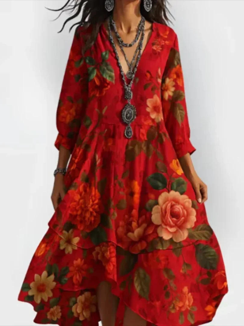 Ravina - Robe Fleurie Vintage Élégante et Légère – Image 7