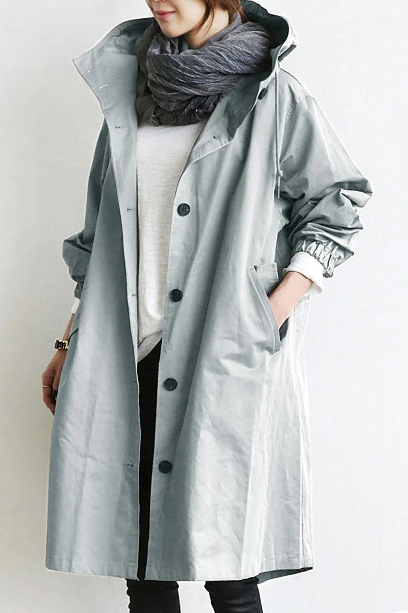Henriette - Cardigan long femme élégant à col et poches – Image 8
