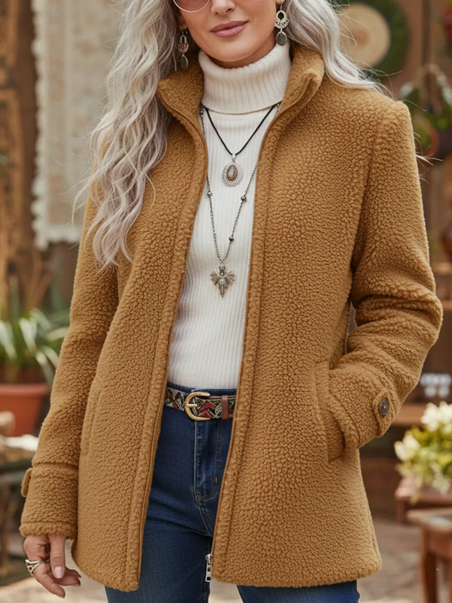 Lunirissa - Veste Zippée Douce et Décontractée pour Femme – Image 3