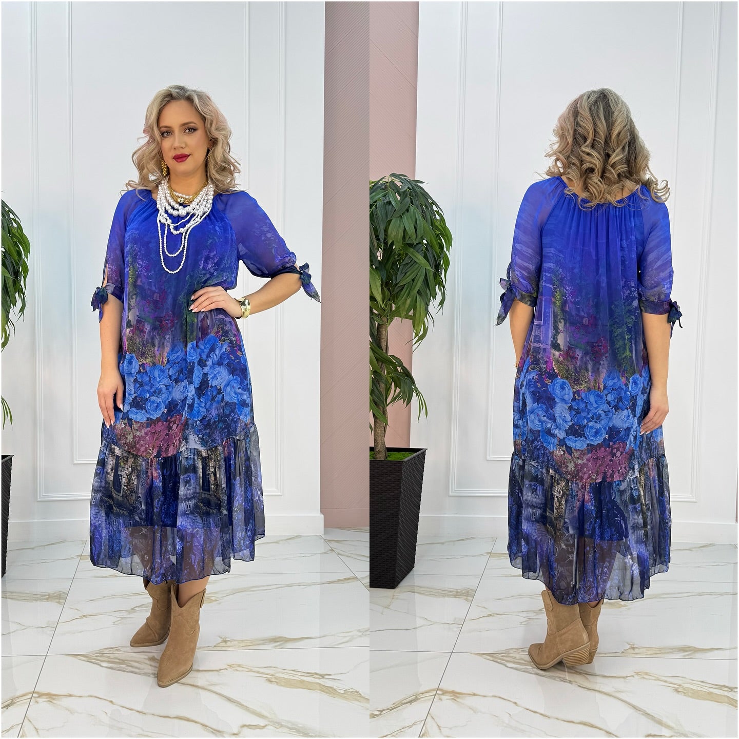 Kalirra - Robe Longue à Imprimé Floral Dégradé – Image 3