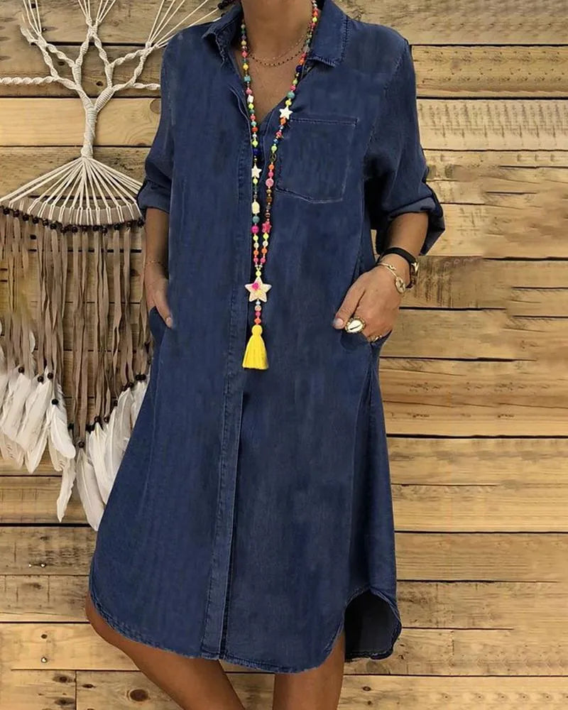 Eleora - Robe Longue Vintage en Jean – Image 3