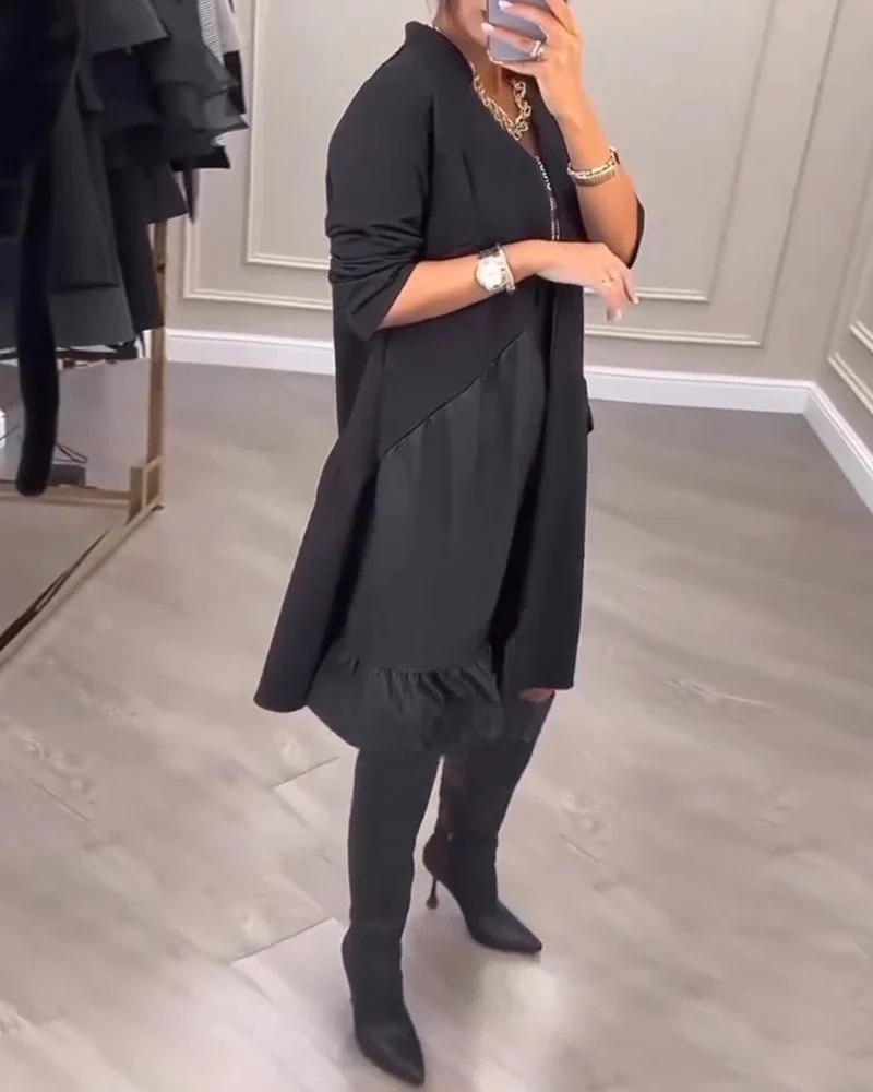 Jovianne - Robe Élégante Femme à Col V – Image 3