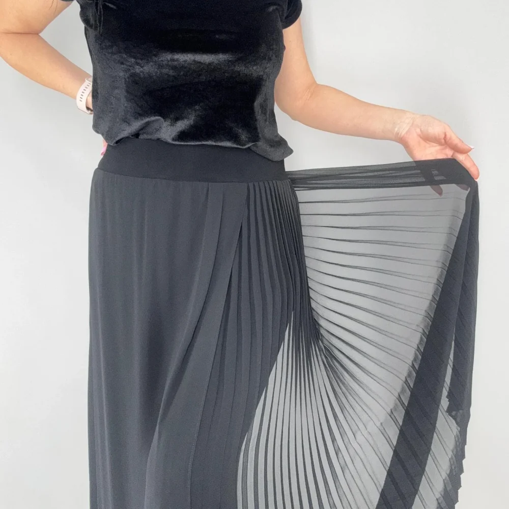 Helissavine - Pantalon Type Culotte Avec Couches Transparentes Et Plis – Image 7