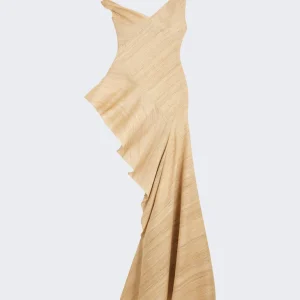 ROBE ASYMÉTRIQUE VOLANTÉE