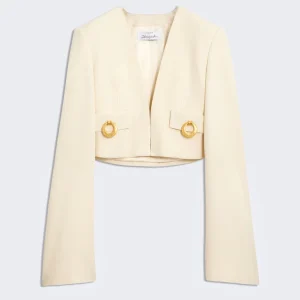 VESTE SANS COL À ÉPAULES CARRÉES