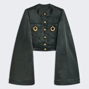 VESTE SANS COL À ÉPAULES CARRÉES