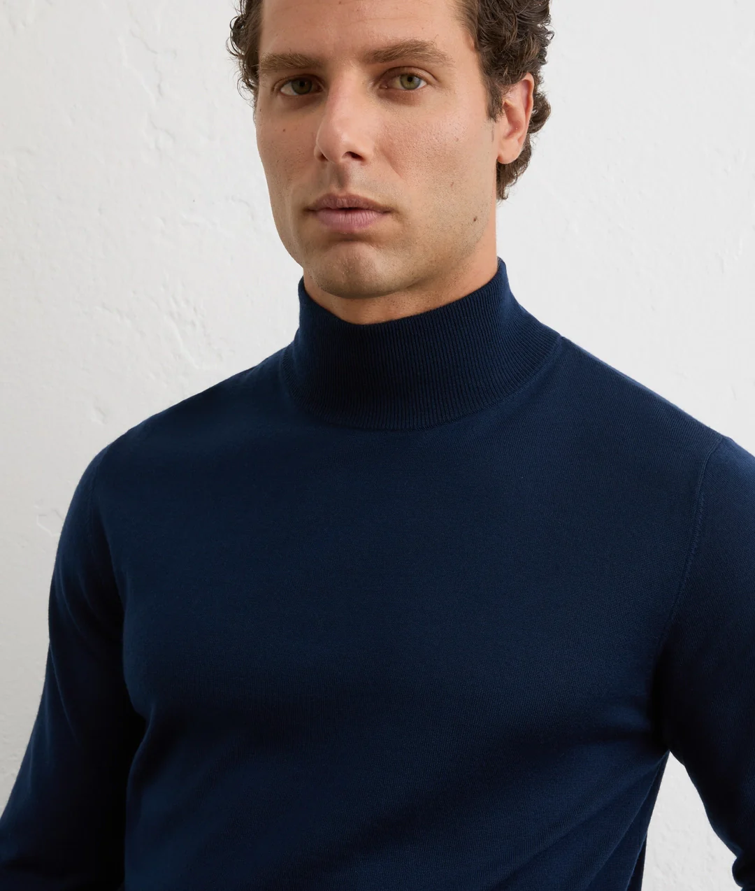Pal Zileri | Pull à col roulé en laine coupe classique - Bleu marine – Image 3