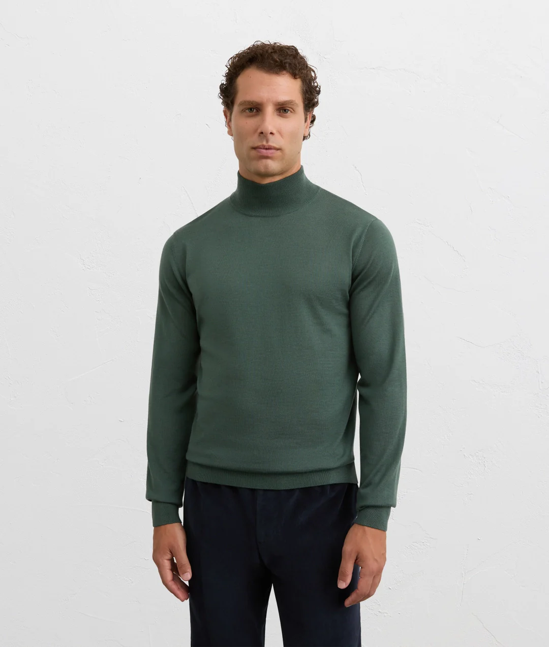 Pal Zileri | Pull à col montant en laine, coupe classique - Vert – Image 2