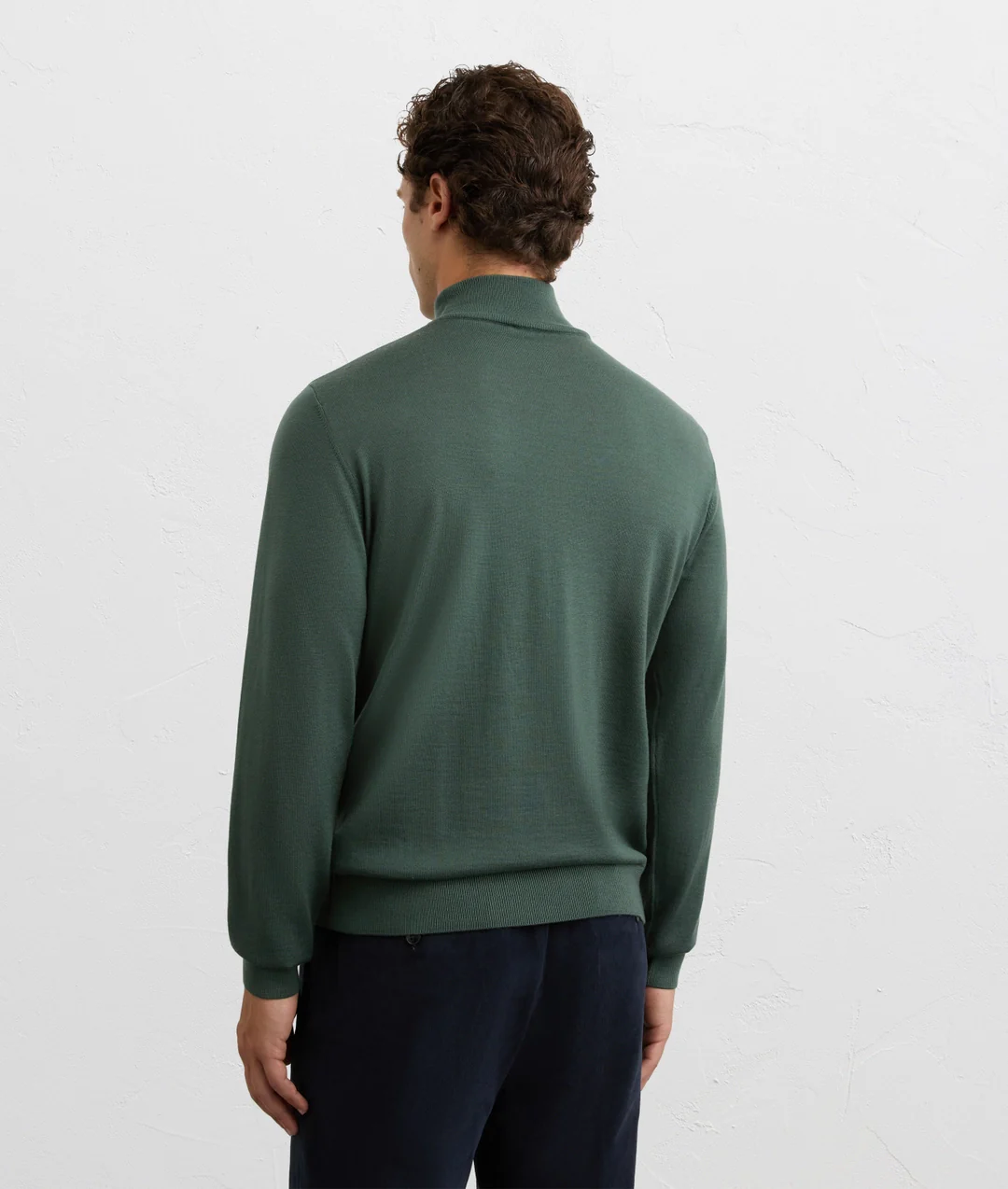 Pal Zileri | Pull à col montant en laine, coupe classique - Vert – Image 5