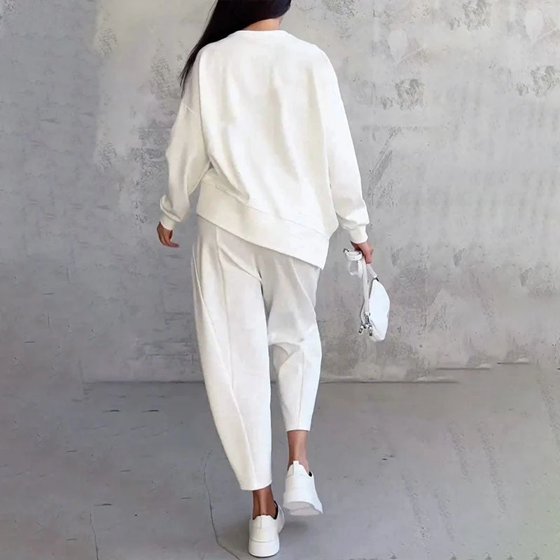 Ophélie - Manches longues avec col rond & Pantalon Ensemble 2 pièces – Image 4