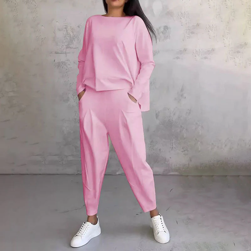 Ophélie - Manches longues avec col rond & Pantalon Ensemble 2 pièces – Image 6