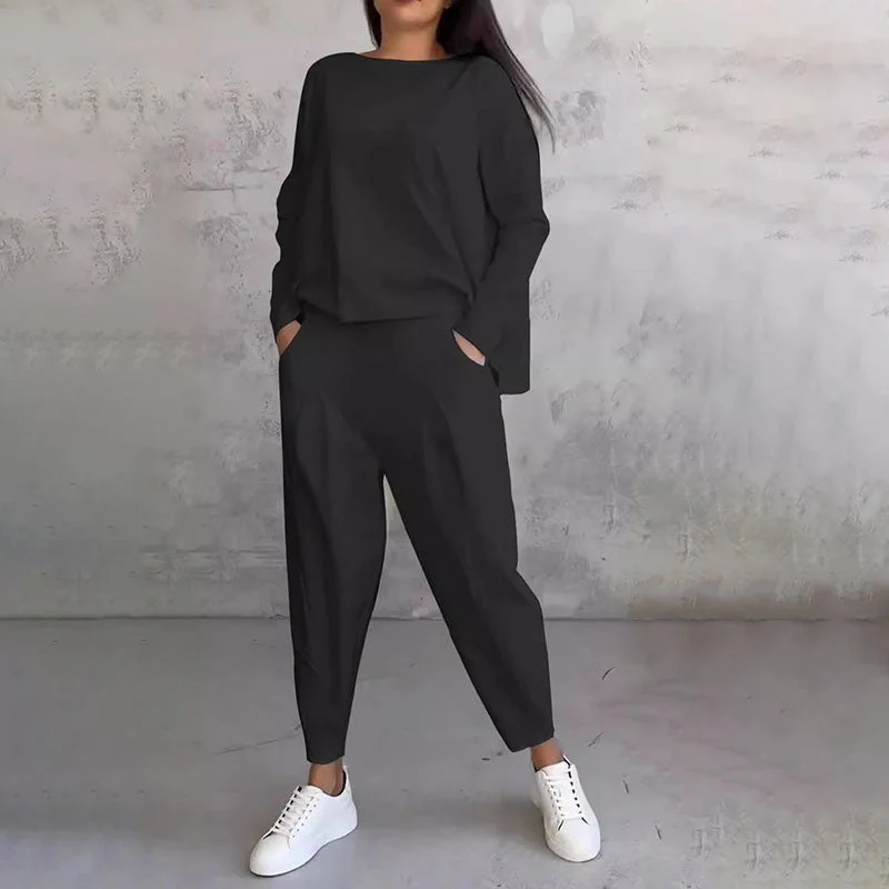 Ophélie - Manches longues avec col rond & Pantalon Ensemble 2 pièces – Image 9